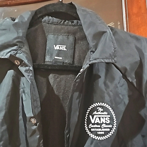 VANS The Authentic Custom Classic black Jacket Size medium nwot - Picture 2 of 11